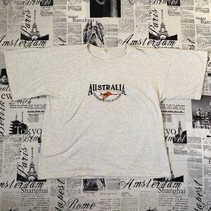 Australia tourist tee Men's Grey and Black T-shirt